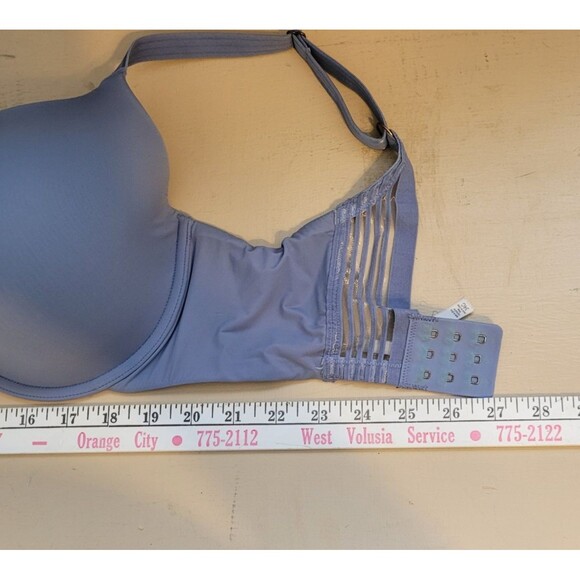 Le Mystere Bra 34G Blue T Shirt Lined Underwire Back Closure Smooth Profile - Picture 9 of 10